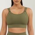 thumbnail image 2 of HAPIMO Women High Support Sports Bra Adjustable Straps U Neckline Moisture Wicking Fabric For Workout And Training Army Green XXL, 2 of 9