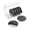 Black, variant on Ezy Dose Weekly (7-Day) Daily Pill Case ,Compact Round Containers with Flexible Lids and Removable Compartments, 3 Times a Day, Soft Rainbow