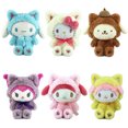 thumbnail image 2 of Mini juguete de peluche bonito, gatito de dibujos animados personalizado, pompón Purin Cinnamoroll, recuerdo de fiesta, figura rellena, muñeca, regalo de decoración del hogar, 2 of 4