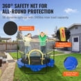 thumbnail image 4 of Trampolín VEVOR de 5 pies para niños con cierre de seguridad, red y aro, 4 of 9