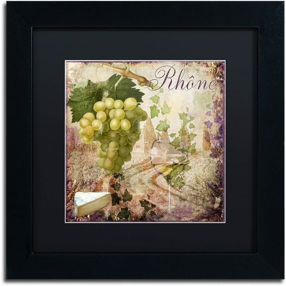 Trademark Fine Art "Wine Country VI" Canvas Art by Color Bakery Black Matte, Black Frame