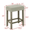 thumbnail image 2 of 4 Piece Bar Table Set with Power Outlet,Rustic Counter Height Bar Dining Table with 3 Upholstered Stools,Kitchen Table Set for Living Room, Dining Room, Game Room,Brown, 2 of 11