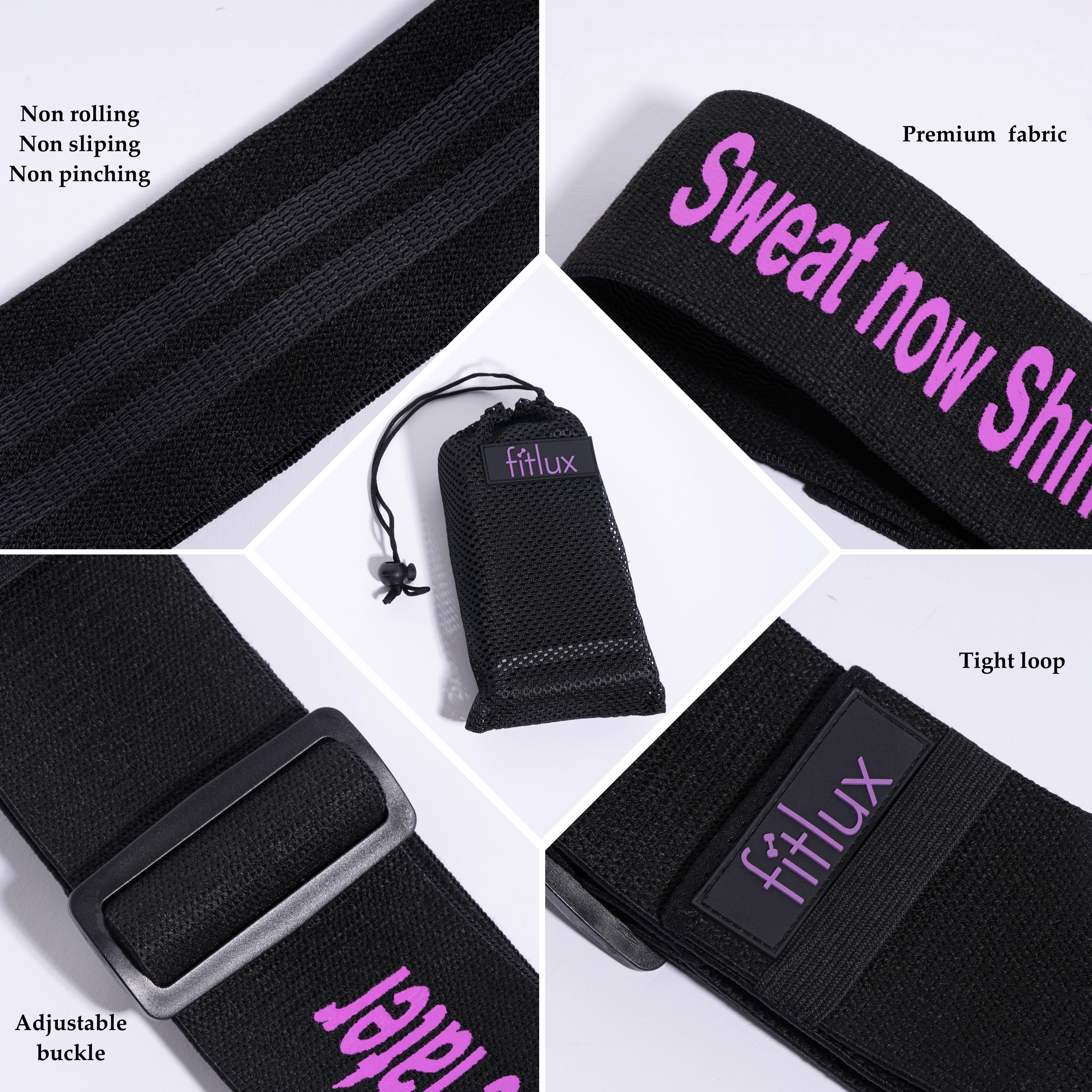 Adjustable Resistance Band for Legs and Butt-3-in-1 Heavy Resistance Non-Slip Band Thick Fabric Booty Band for Women, Glutes & Thighs Workout, Fabric Resistance Bands, Non Roll Up, Extra Heavy