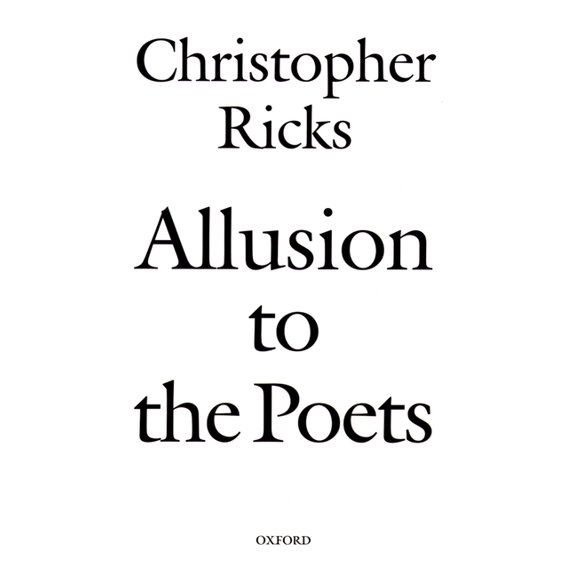 Allusion to the Poets, (Paperback)