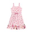 thumbnail image 3 of Uourmeti Purple Bow Print Girls Sleeveless Dresses Butterfly Swing Tank Shift Dress for Summer Spring 3-14T Kids Beach Sundress Midi Tiered Dresses, 3 of 6