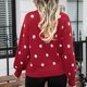 thumbnail image 5 of Gibobby Suéter mujer, uéter de cuello alto para mujer, de manga larga, acogedor, cálido, casual, ligero, suave(Rojo,CH), 5 of 5