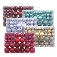 thumbnail image 4 of Juego de 100 bolas navideñas de 3, 4 y 6 cm en caja de PVC, brillantes, de color rosa mate, con bola colgante hueca para decoración de árbol de Navidad, 4 of 5