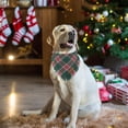 thumbnail image 3 of Pañuelos para perros ADOGGYGO, borlas a cuadros, Navidad, XL, 53 cm, 3 of 6