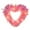 Pink-1D-home supplies, variant on LEFTHIGH Home Valentine's Day Garland Hanging Decoration 30x30cm Plastic Pink Wreath for Wedding Engagement Anniversary Party Supplies Heart Shape Floral Christmas Gifts