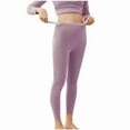 thumbnail image 5 of Sakmal Fleece Lined Tights for Women Footless 80D Purple Leggings High Waisted Tight for Women, 5 of 5