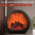 thumbnail image 2 of Simulation Fireplace Firewood Lanterns Lamp Flameless Decorative Portable LED Lantern Battery Operated and USB Operated Home Decoration Night Light, 2 of 8