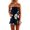 Dark Blue, variant on Gyexs Strapless Jumpsuits for Women Boho Floral Summer Casual Rompers 2026 Beach Vacation Clothes, Black Size XS