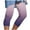 Purple, variant on SwiftWear Women's Active Floral Print Capri Pants - Soft Fabric, Adjustable Waist, Stylish Design for Gym Workouts or Relaxed by the Beach