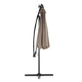 thumbnail image 5 of 10ft Solar LED Offset Hanging Market Patio Umbrella  ( khaki ), 5 of 7