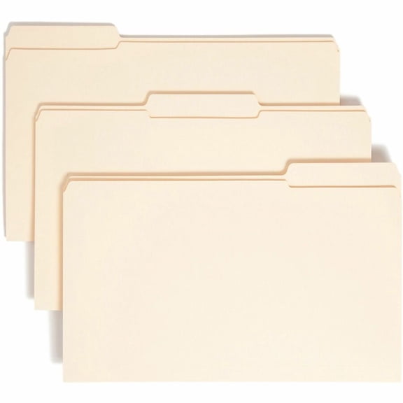 Smead, SMD15434, File Folders with Reinforced Tab, 100 / Box, Manila