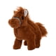 thumbnail image 3 of Caballo de peluche de juguete de peluche Animal de peluche interactivo Decoración del hogar con Marrón oscuro, 3 of 9