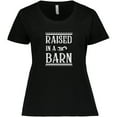 thumbnail image 3 of Inktastic RAISED in a BARN in White Women's Plus Size T-Shirt, 3 of 5