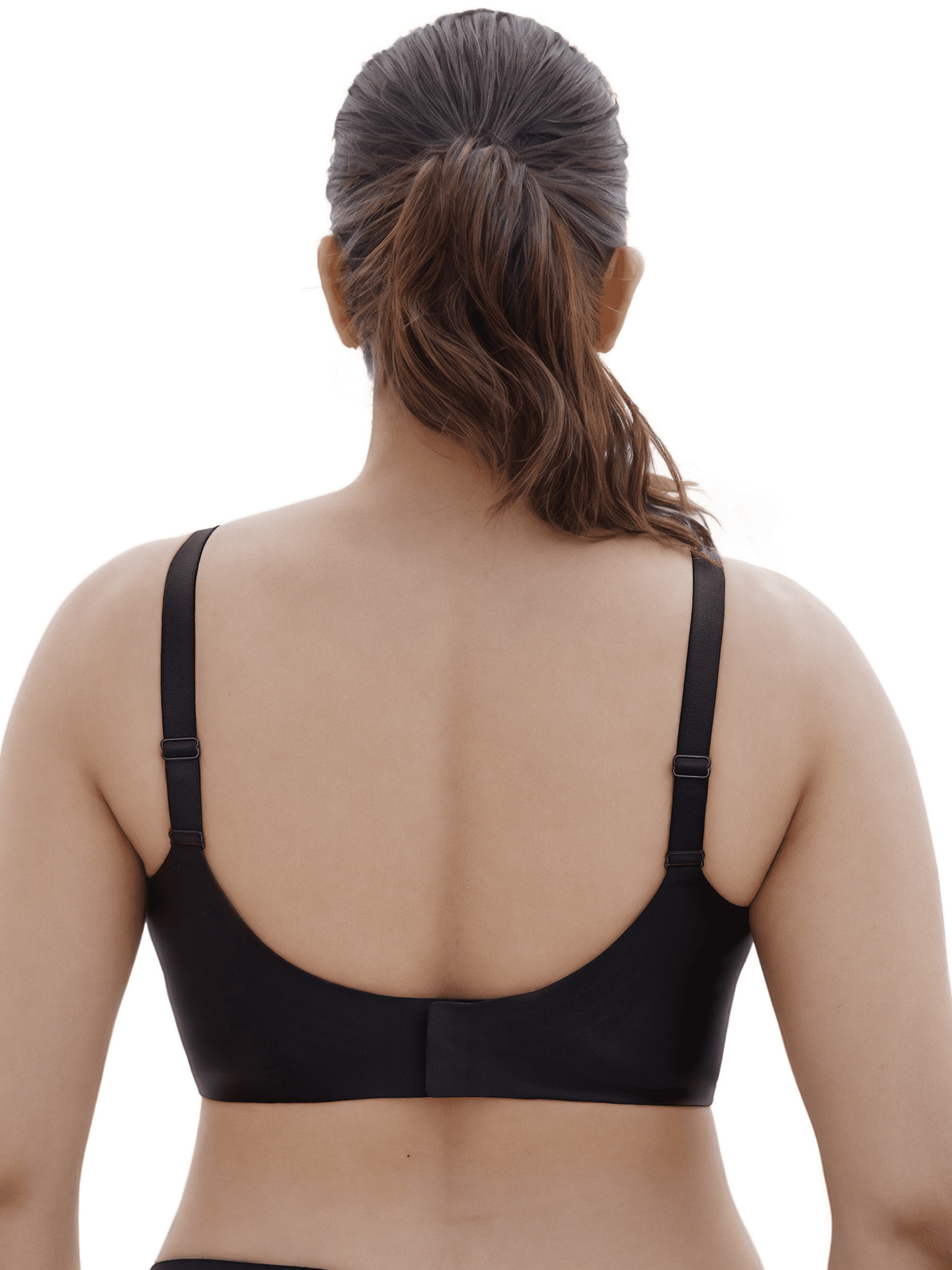 YOURISS Plus Size Wireless Bra for Women Full Coverage Seamless Support Comfort Black L Everyday T-Shirt Bra with Wide Straps