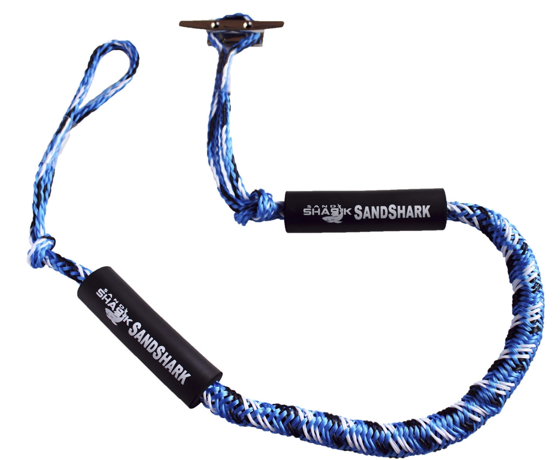 Available in 4-5.5' 6-9 Premium Bungee Dock and Anchor Line By SandShark 5-7' Available in 4-5.5' 6-9 Premium Bungee Dock and Anchor Line By SandShark 5-7'