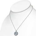 thumbnail image 2 of 925 Sterling Silver White Blue CZ Evil Eye Protection Pendant Necklace, 2 of 5