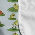 thumbnail image 4 of Frog Microwave Oven Cover, Colorful Pond Animals Jumping and Sitting on Water Lilies Cartoon, Water Resistant Organizer with Pockets for Kitchen, 36" x 12", Pale Blue Multicolor, by Ambesonne, 4 of 4