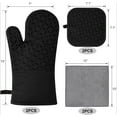 thumbnail image 5 of HEETLY Silicone Oven Mitts Black (6 Count), 5 of 7