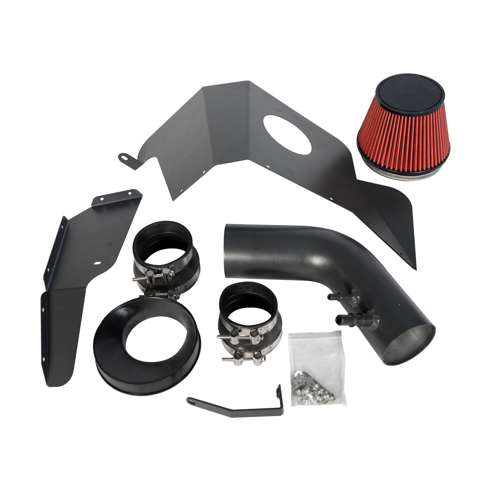 HZ Red 2015-2017 Ford Mustang 3.7 V6 Cold Air Intake Kit + Heat Shield
