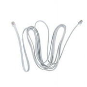 6P6C RJ11 Telephone Extension Fax Modem Cable Line 9.8Ft Length White