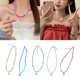 thumbnail image 2 of Eye Catching Beaded Chain Necklace Colorful Dopamines Necklace Rainbow Candy Color Heart Pendant Choker Jewelry Women Yellow, 2 of 4