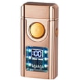 thumbnail image 1 of Double Fire Windproof Lighter Digital Display Intelligent Induction Direct Flames Lighter for Men Male, 1 of 5