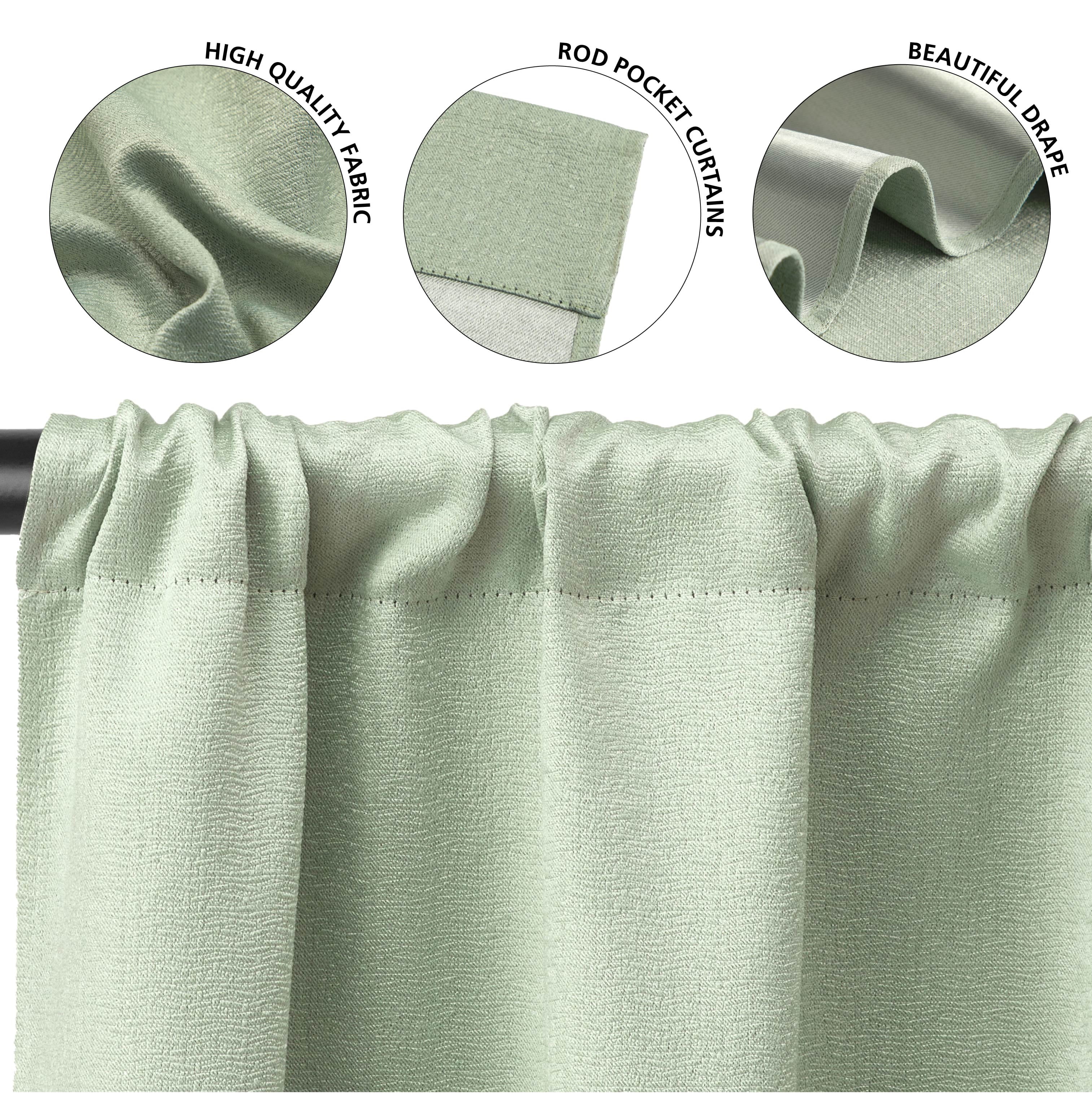 Mainstays 4 of a Kind Blackout Curtain Panels, Set of 4, Soft Sea, 28" W x 63" L