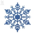 thumbnail image 2 of Gustave 4inches Set of 12 Plastic Glitter Snowflake Christmas Ornaments for Xmas Tree Decorating, Garland Crafting, Home Christmas New Year Embellishing "Blue", 2 of 7
