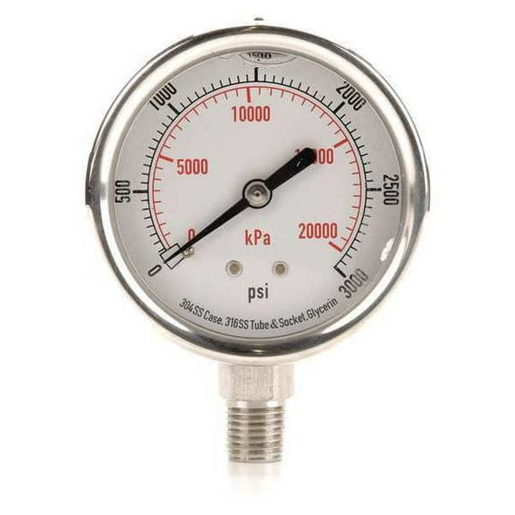 Manufacturer Varies Pressure Gauge,Liquid Filled,2-1/2 In 4CFJ3