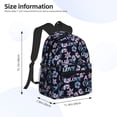 thumbnail image 4 of Daiia Love Butterflies School Backpack for Men Women, Unisex Large Waterproof Bookbag Schoolbag Casual Daypack for High School/College/Teens/Travel/Work Black, 4 of 8