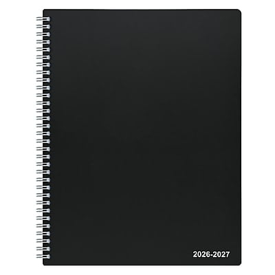 2026–2027 Staples 8" x 11" Academic Weekly and Monthly Appointment Book, Black (ST25499-27)