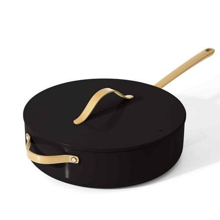 Beautiful 5.5 Quart Ceramic Non-Stick Sauté Pan, Black Sesame by Drew Barrymore