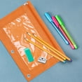 thumbnail image 5 of Unique Bargains Pencil Case for 3 Ring Binder with Smooth Zipper Orange, 5 of 7