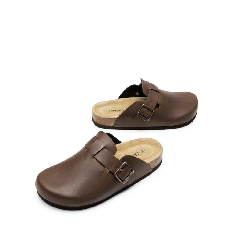 DREAM PAIRS Women's Buckle Slip-on Cork Clogs Mules Round Toe