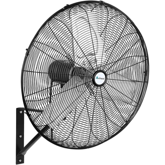 Achazel 24" Industrial Wall Mount Fan, 3-Speed 6500 CFM High Velocity Oscillating Heavy Duty Air Circulator for Garage Warehouse Shop, UL Listed