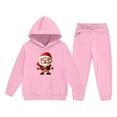 thumbnail image 6 of ATOGUTA Girl Fall Outfits Tracksuit Christmas Hoodie Sweatshirt and Sweatpants Joggers Set with Pockets Size 2T-14, Pink, 6 of 6
