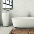 thumbnail image 2 of Dundee Deco Seashell Bathroom Mat - 39" x 26" Beige Waterproof Non-Slip Quick Dry Rug, Non-Absorbent Dirt Resistant Perfect for Kitchen, Bathroom and Restroom, 2 of 3