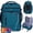 Blue Green, variant on Travel Backpack With 16 Pockets, 17'' Airline Approved Carry on Luggage,Waterproof Personal Item Bag Fit 15.6" Laptop, Lightweight Casual Daypack for Weekender Business Hiking(Red Bag)