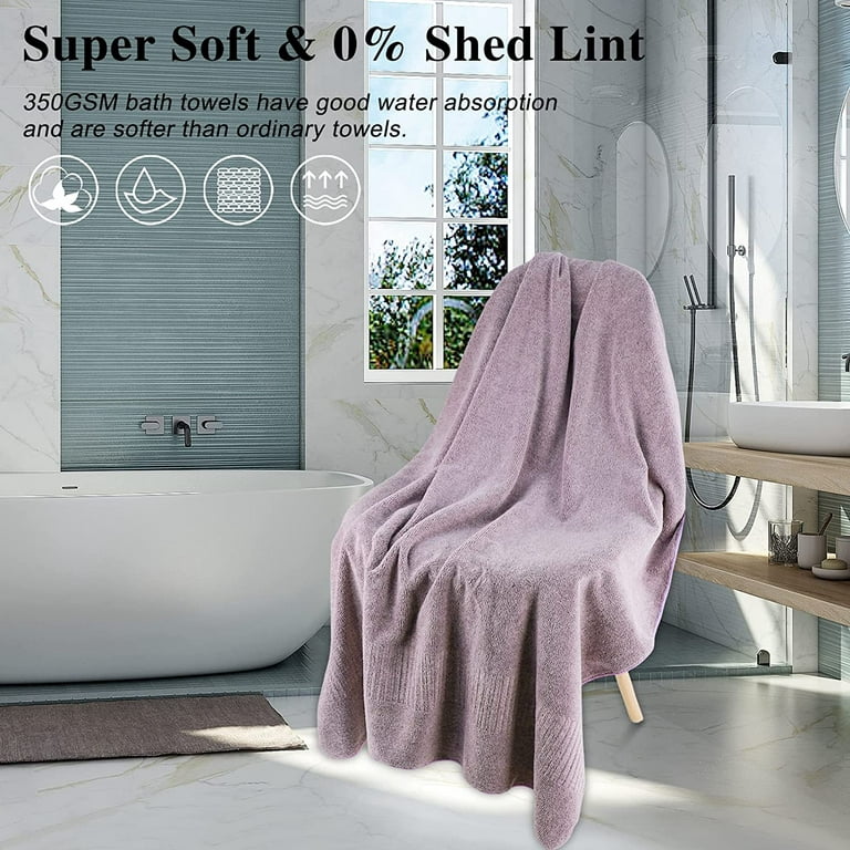 Extra Large Bath Towels Set of 4, 35x 70Highly Absorbent Quick Dry Large  Bath Towels Ultra Soft Oversized Microfiber Bath Sheets Bulk Towels for  Bathroom Kitchen Spa Hotel Gym Pet