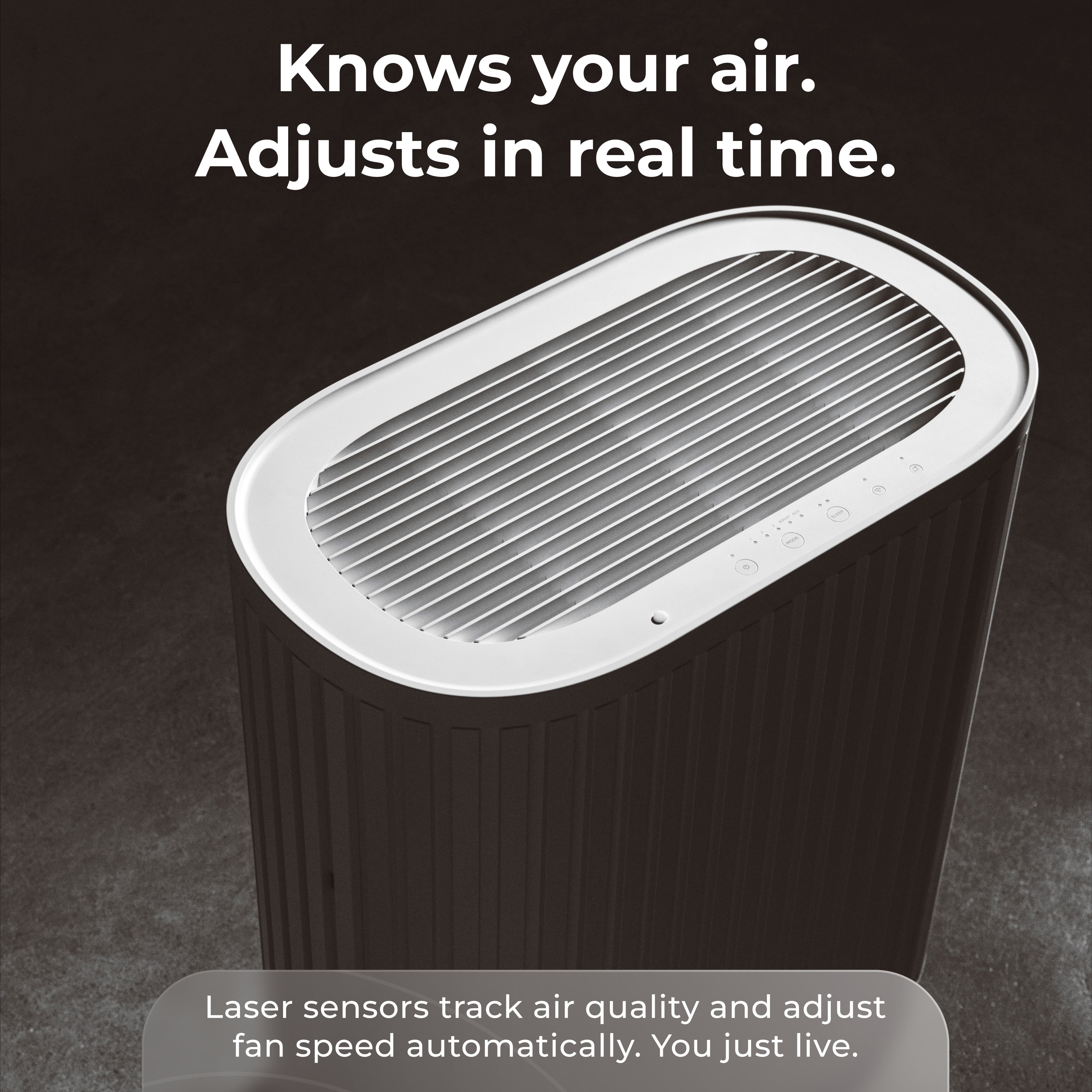 Windmill Air Purifier Max, Smart True HEPA Air Cleaner for Smoke, Odors, Dust & Mold Spores, Up to 1,950 Sq Ft, White