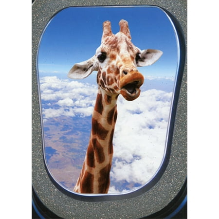 Portal Publications Giraffe Looking at Airplane Window Funny / Humorous Birthday