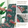 thumbnail image 5 of Yayeee 2 Pack Dining Chair Covers Stretch Parson Chairs Slipcovers Seat Protector, Green Christmas Truck Pattern, 5 of 6