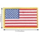 thumbnail image 4 of 2 Pieces Tactical USA Flag Patch - Gold Border American Flag US United States of America Military Uniform Emblem Patches, 4 of 5