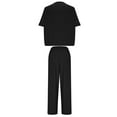 thumbnail image 6 of Heisall Two Piece Outfits for Women Short Sleeve Top and Long Pants Casual Matching Set with Pockets Summer Wear, 6 of 9