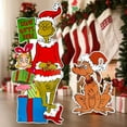 thumbnail image 2 of GuassLee 1pc Green Monster "Leave Gifts Here" Sign - Xmas Tree Indoor Outdoor Home Yard Decor, 2 of 7