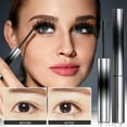thumbnail image 2 of 2Pcs Iron Wand Mascara with Eyelash Curler, Black Washable Metal Mascara, Lasting 3D Curling Eyelashes, Waterproof Smudge-proof, Natural Thick Clear Lashes-looking, Black+Brown, 2 of 9